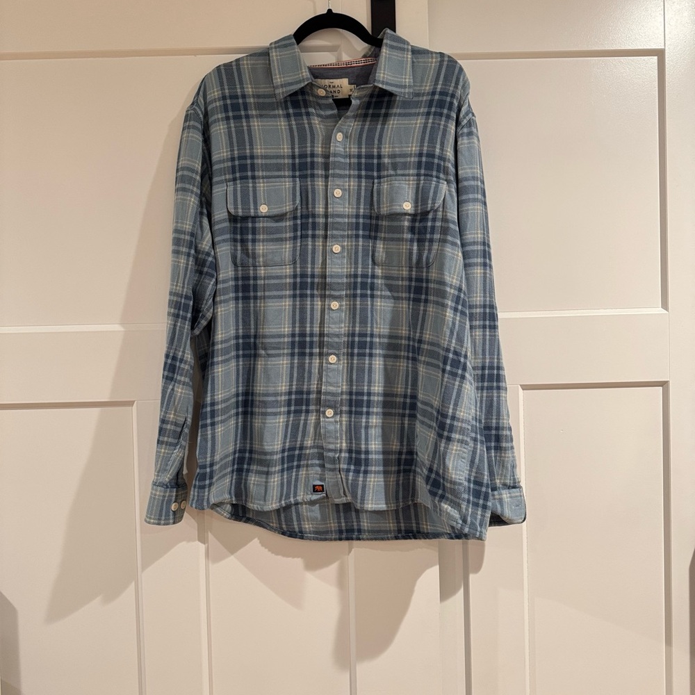 The Normal Brand Light Blue Plaid Shirt